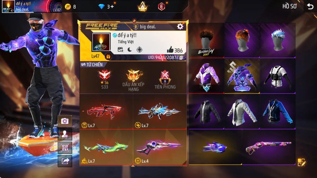 VIP 6 · Chuyên Nam · Thỏ thiên hà +1 skin