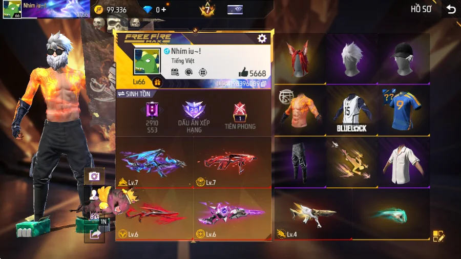 VIP 7 · Chuyên Nam · Lãng Khách Tím +3 skin
