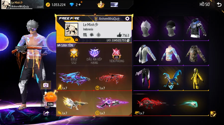 VIP 7 · Chuyên Nam · Lãng Khách Tím +1 skin