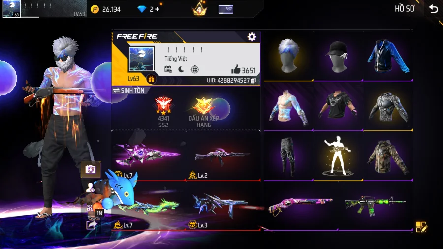 VIP 5 · Chuyên Nam · Bộ Trai Ngổ Ngáo +1 skin