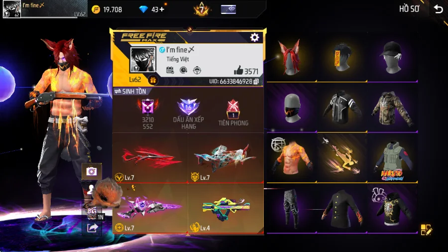 VIP 7 · Chuyên Nam · Hắc Tinh +4 skin