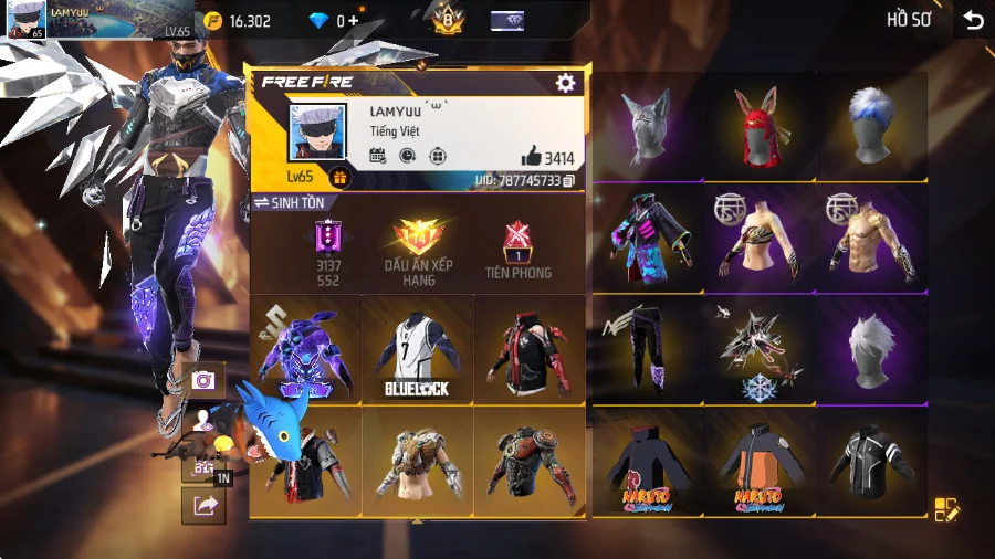 VIP 8 · Chuyên Nam. Nữ · Ly Ly +14 skin