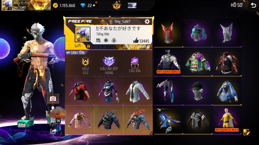 VIP 8 · Chuyên Nam · Lãng Khách Tím +9 skin