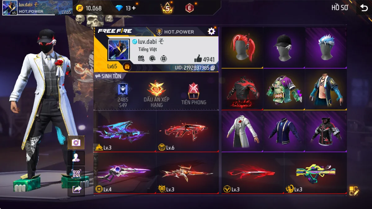 VIP 6 · Chuyên Nam · Bộ Trai Ngổ Ngáo +1 skin