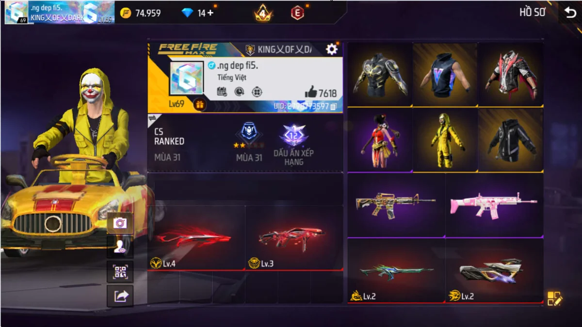VIP 4 · Chuyên Nam. Nữ