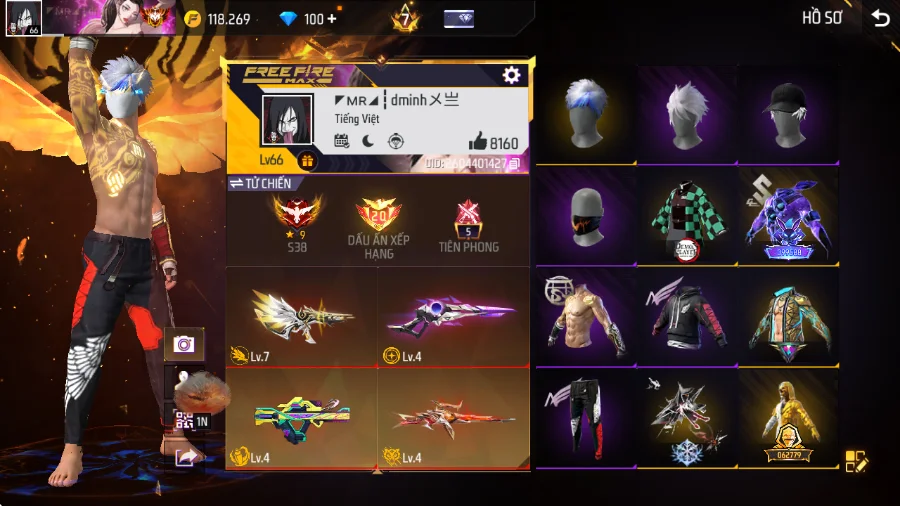 VIP 7 · Chuyên Nam · Sói Công Nghệ +8 skin