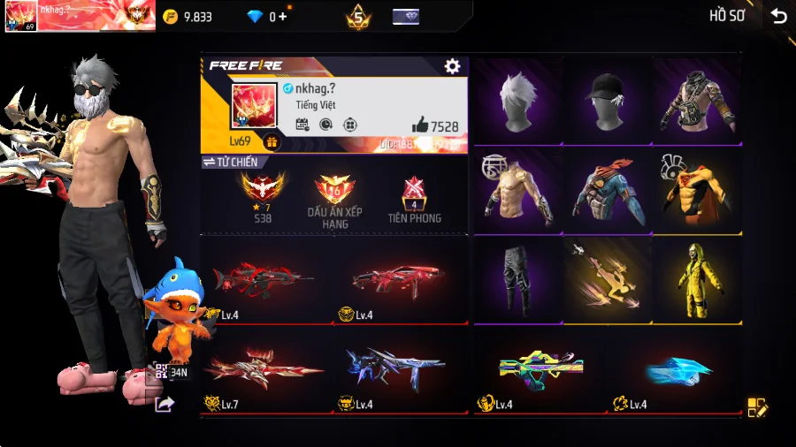 VIP 6 · Chuyên Nam · Lãng Khách Tím +2 skin