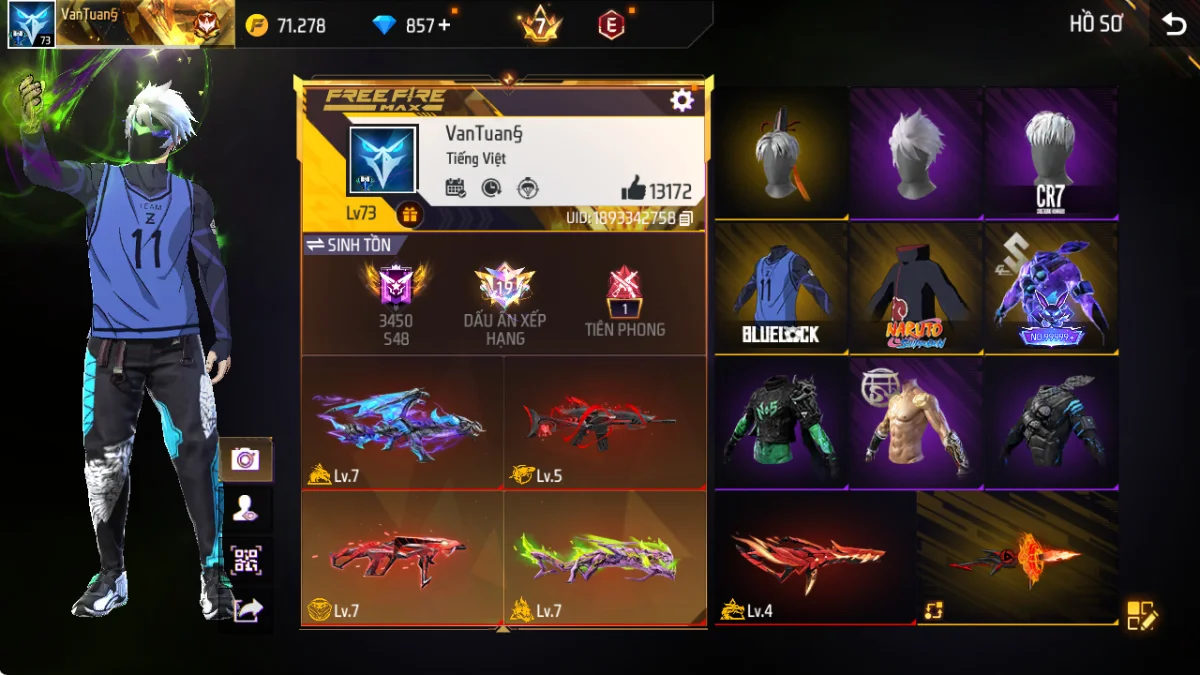 VIP 7 · Chuyên Nam · Nagi +4 skin