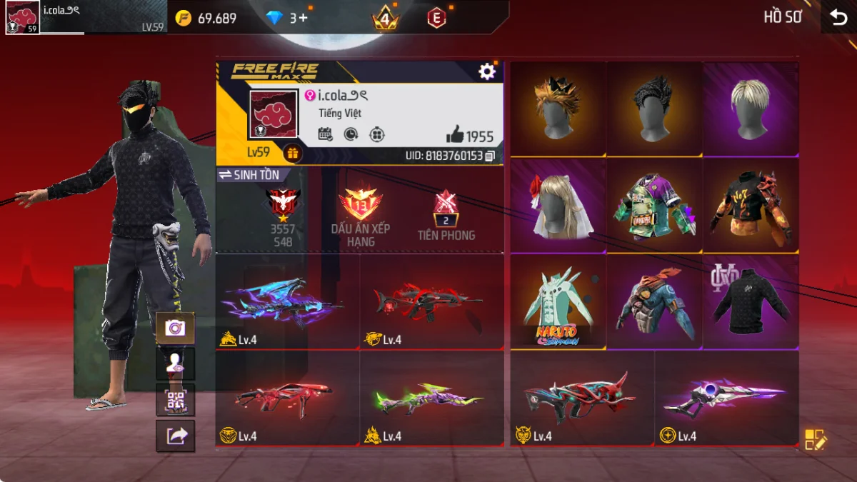 VIP 4 · Chuyên Nam · Thỏ thiên hà +1 skin