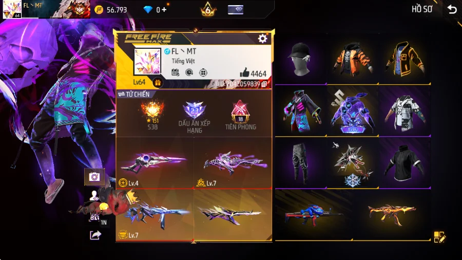 VIP 6 · Chuyên Nam · Bộ Trai Ngổ Ngáo +2 skin