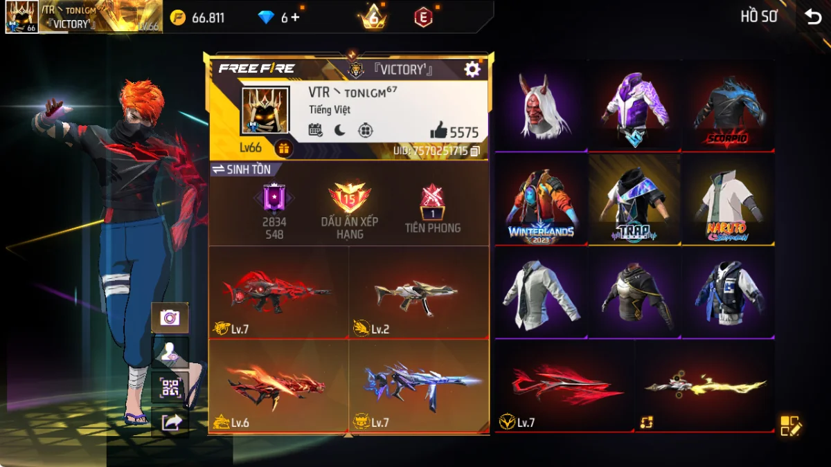 VIP 6 · Chuyên Nam · Quỷ Dạ Xoa +1 skin